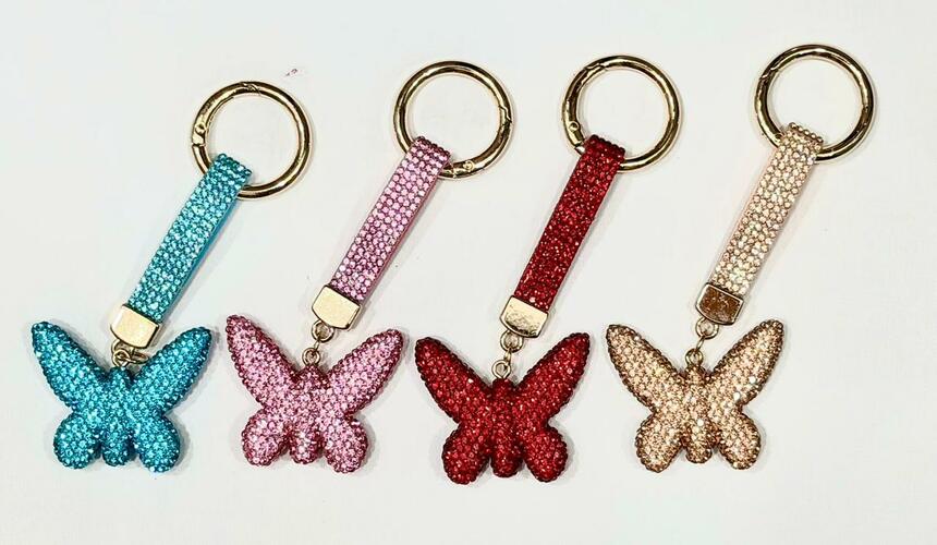 Брелок Бабочка объемная стразы