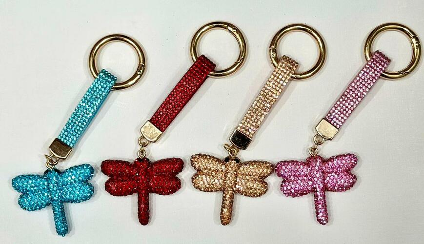 Брелок Стрекоза объемная стразы