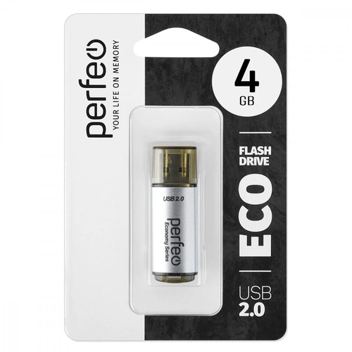 Флешка USB Perfeo 4GB E04 eco серебро