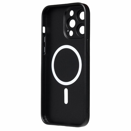Накладка Apple iPhone 14 Pro Max черный матовый со стеклами на камере силикон SafeMag - 4