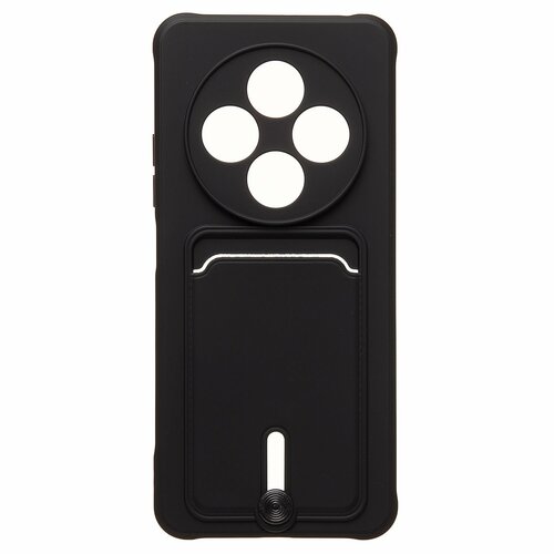 Накладка Xiaomi Poco C75/Redmi 14C/A3 Pro черный с выталкивателем карты силикон С кардхолдером