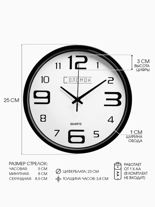 Настенные часы круглые 