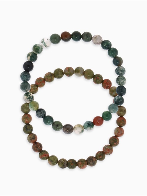 Браслет бусины «Яшма и Унакит» набор