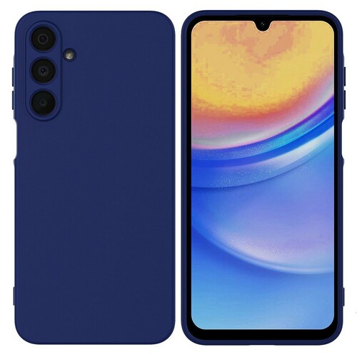 Накладка Samsung S25 темно-синий Silicone Case Full без лого