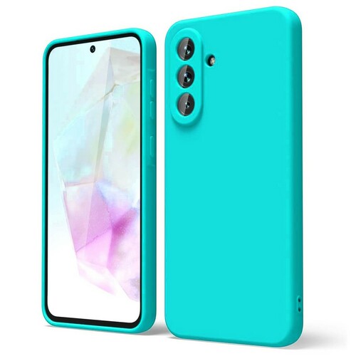 Накладка Samsung A57 бирюзовый Silicone Case Full без лого
