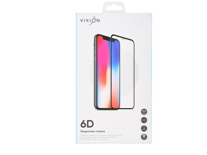 Защитное стекло Infinix Hot 40/40 Pro/Tecno Pova 5/Spark 10 Pro черный FullGlue Vixion