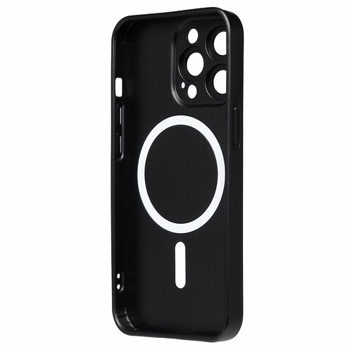 Накладка Apple iPhone 13 Pro черный матовый со стеклами на камере силикон SafeMag - 4