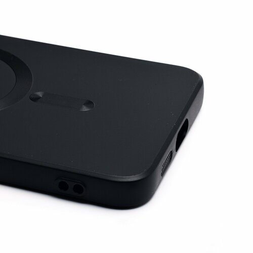 Накладка Samsung S25 Ultra черный матовый со стеклами на камере силикон SafeMag - 3
