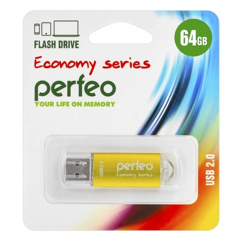 Флешка USB Perfeo 64GB E01 eco золотой