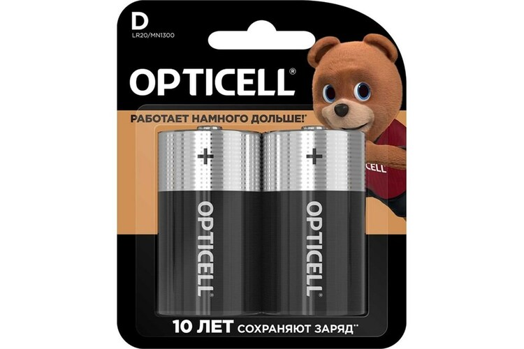 Батарейка OPTICELL LR20 BL2 щелочная