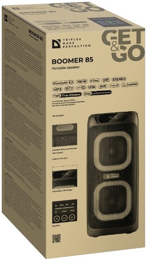 Колонка Напольная Defender Boomer 85 TF/AUX/Radio/USB/bluetooth 100Вт - 4