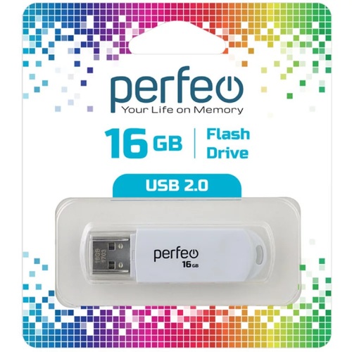 Флешка USB Perfeo 16GB C03 белый