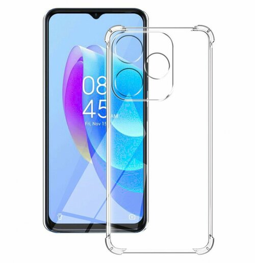 Накладка Tecno Spark Go 3/Pop 20 прозрачный с защитой камеры силикон Противоударный