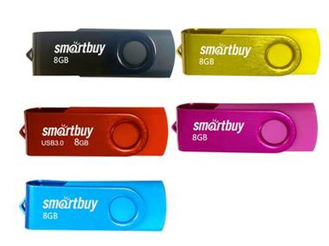 Флешка USB SmartBuy 16GB Twist USB 2.0, черный