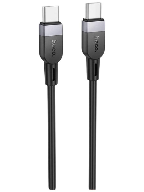 Кабель Type-C-Type-C HOCO X109 пищевой силикон черный круглый 2 м. 60W