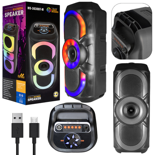 Колонка Напольная 3630 TF/AUX/Radio/USB/bluetooth черный
