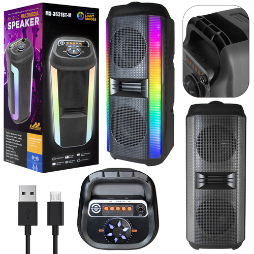 Колонка Напольная 3631 TF/AUX/Radio/USB/bluetooth черный