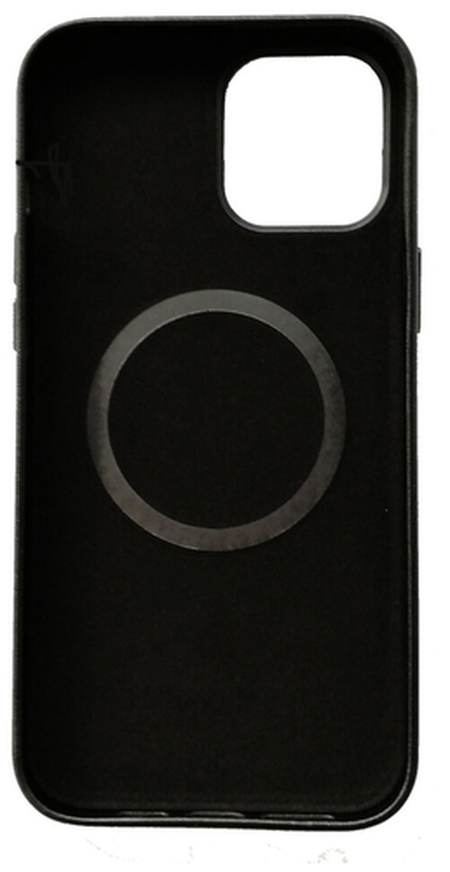 Накладка Apple iPhone 13 черный с анимацией силикон+кожа Leather Case SafeMag - 2