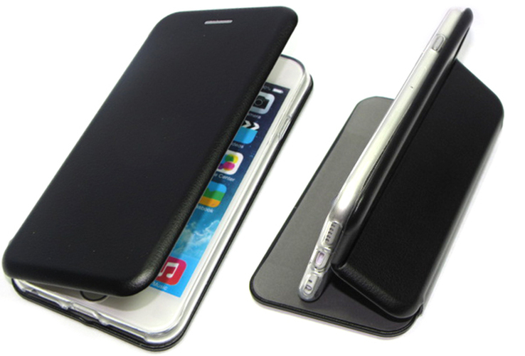 Чехол-книжка Realme 8/8 Pro черный горизонтальный Fashion Case - 3