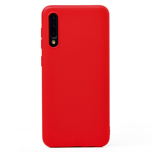Накладка Samsung A30s/A50/A50s красный с защитой камеры Silicone Case Full без лого