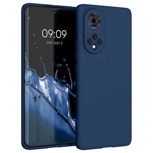 Накладка Huawei Honor 50/Nova 9 синий с защитой камеры Silicone Case Full без лого
