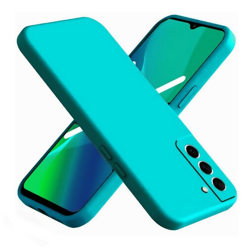 Накладка Samsung S21/S30 бирюзовый Silicone Case Full без лого