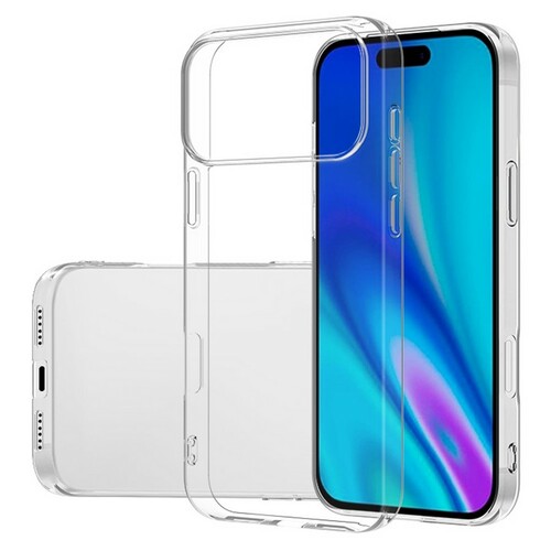 Накладка Apple iPhone 17 Pro Max прозрачный 0.3-0.5мм силикон