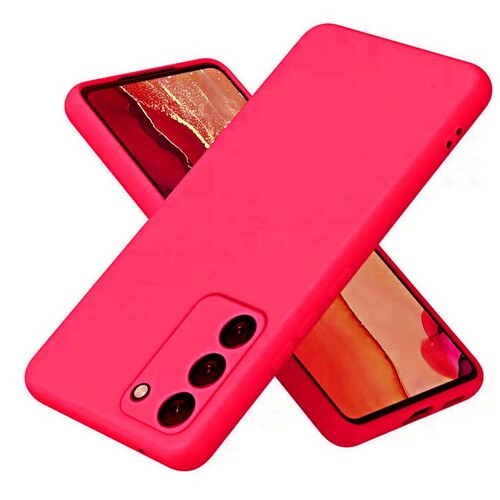Накладка Samsung S23 ярко-розовый Silicone Case Full без лого