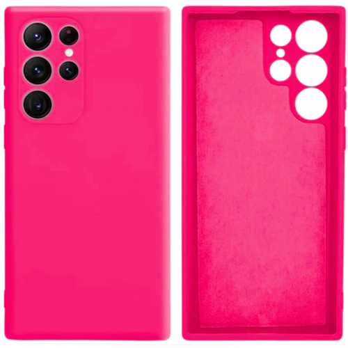 Накладка Samsung S24 Ultra ярко-розовый Silicone Case Full без лого