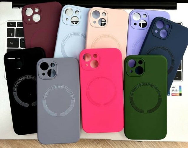 Накладка Apple iPhone 12 чернично-серый Soft Touch с защитой камеры силикон SafeMag