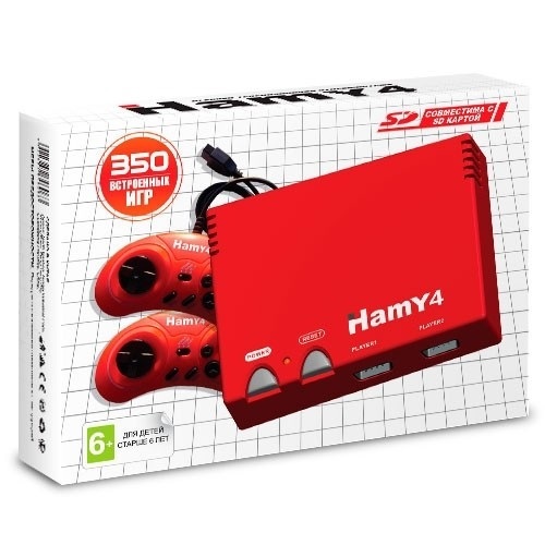 Приставка игровая 8-16 bit Hamy 4 Classic 350в1 красный поддержка SD