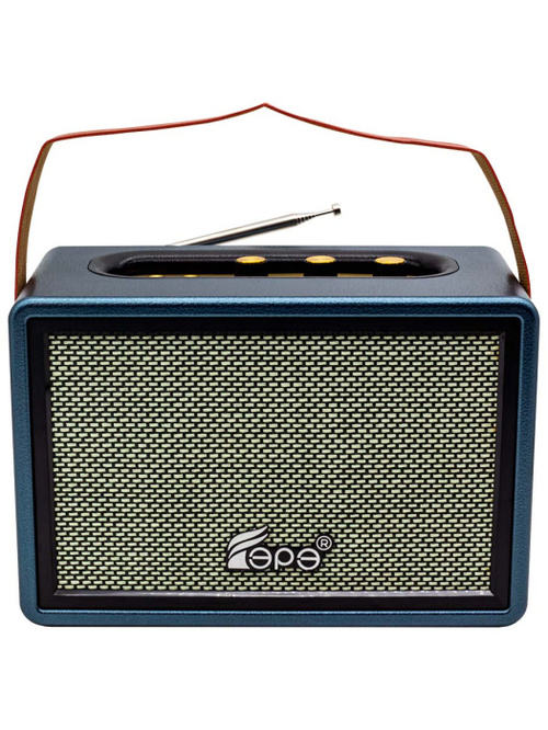 Радиоприемник Epe FP-530-S цифровой FM, AM, SW Bluetooth/FM/USB/TF, питание от АКБ синий