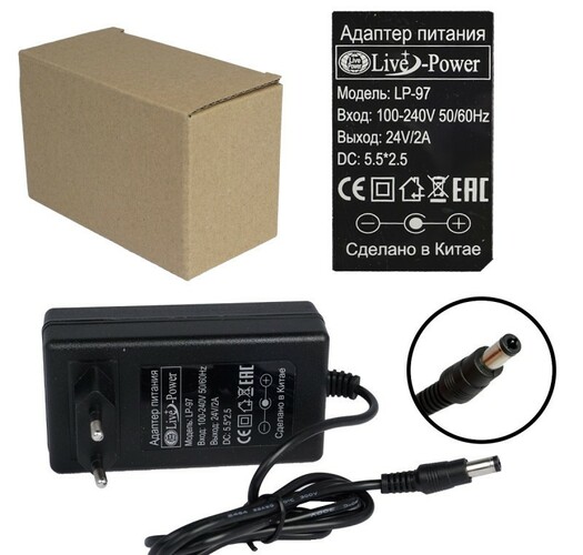 Блок питания Live-Power OG-22 24V 2A 5,5*2,5 мм
