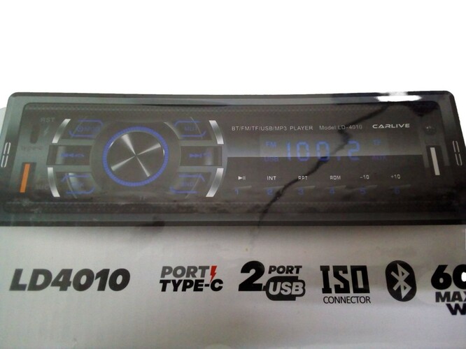 Автомагнитола CarLive LD4010 1 din 2*USB, microSD, AUX Bluetooth, пду