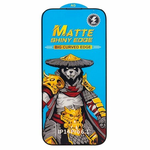 Защитное стекло Apple iPhone 15 Pro черный FullGlue матовое ESD