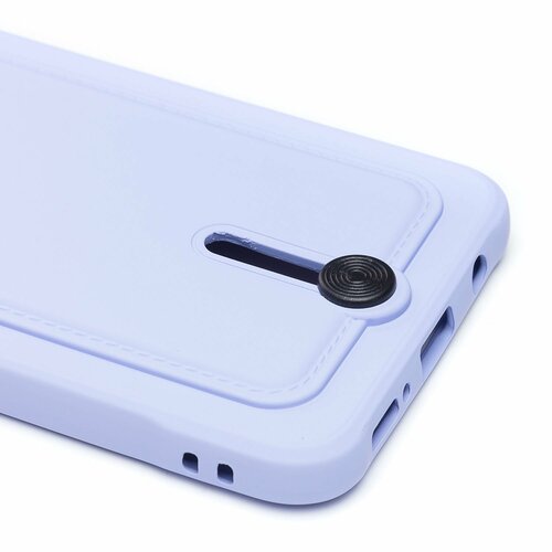 Накладка Samsung A30s/A50/A50s сиреневый с выталкивателем карты силикон С кардхолдером - 5