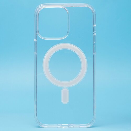Накладка Apple iPhone 16 прозрачный с бортиком вокруг камеры силикон SafeMag