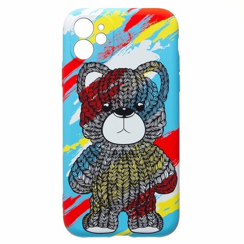Накладка Apple iPhone 11 colorful с защитой камеры силикон Luxo Игрушки Мишка