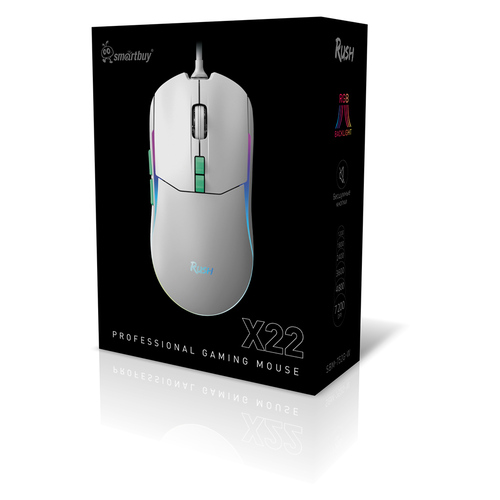 Мышь Smartbuy RUSH X22 проводная оптическая игровая с подсветкой 7200 dpi белый - 2
