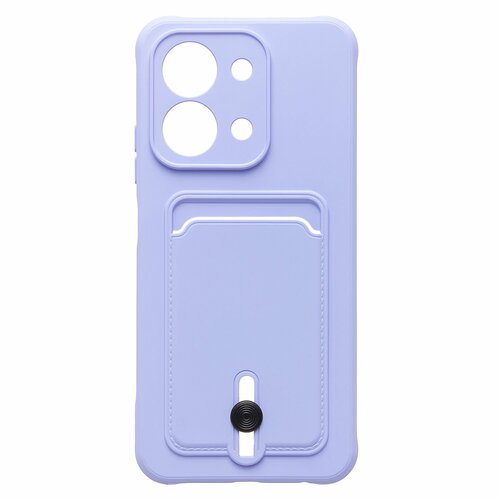 Накладка Xiaomi Poco C85/Redmi 15C сиреневый с выталкивателем карты силикон С кардхолдером