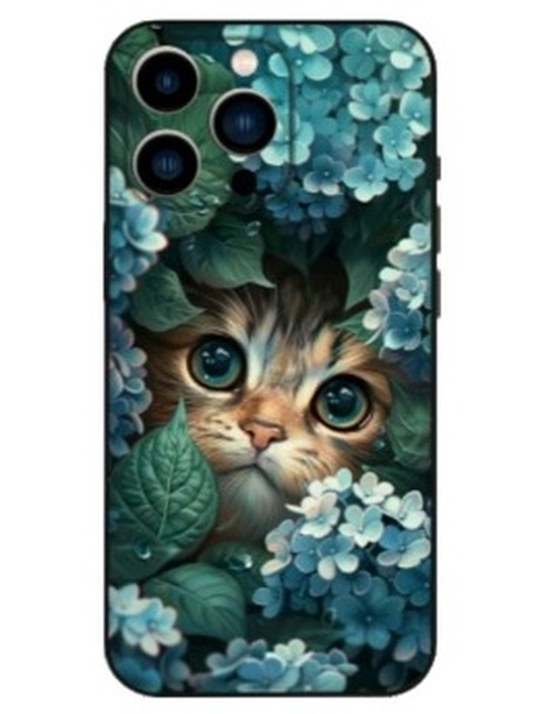 Накладка Samsung A54 черно-белый фактурный силикон Mcover Животные Кошки радостный котик