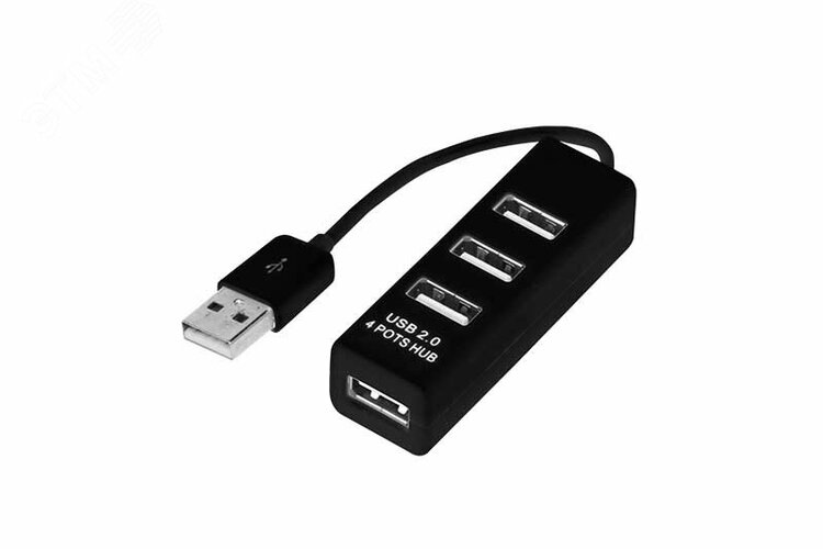 USB разветвитель 4 порта, USB 2.0, кабель 60 см