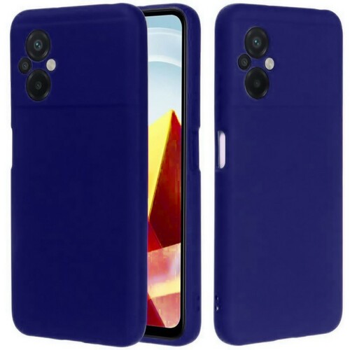 Накладка Xiaomi Poco M5 синий Silicone Case Full без лого