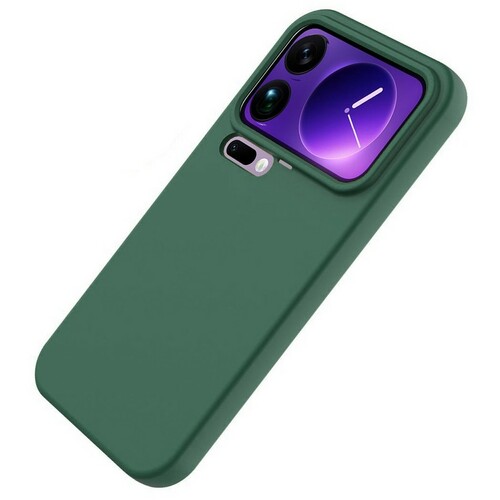 Накладка Xiaomi 17 Pro Max темно-зеленый Silicone Case Full без лого