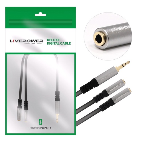 Переходник Jack 3.5(п) - 2*Jack 3.5(м) Live-Power H232 0,3 м.