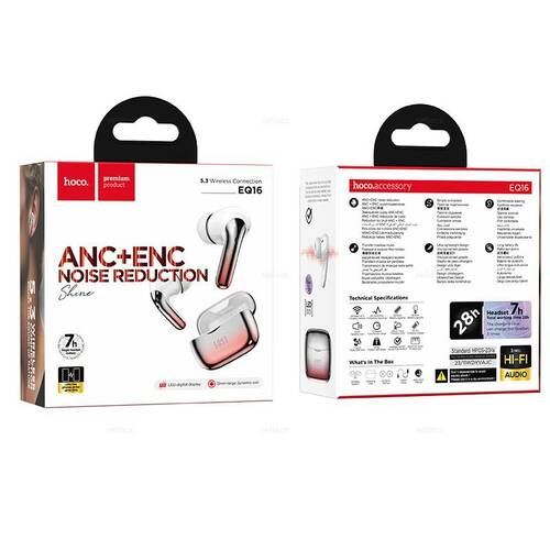 Гарнитура Стерео HOCO EQ16 красный Bluetooth ANC+ENC