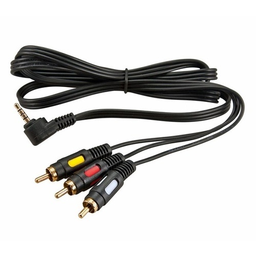 Кабель Jack 3.5(п) - 3 RCA(п) No brand пвх черный 1,5 м. 