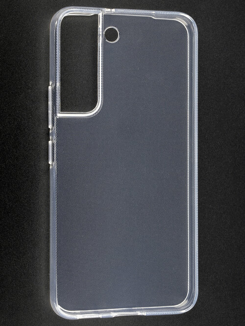 Накладка Samsung S22 прозрачный с бортиком вокруг камеры силикон+пластик SafeMag
