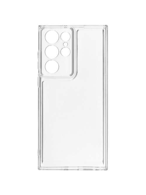 Накладка Samsung S24 Ultra прозрачный с защитой камеры 1мм силикон