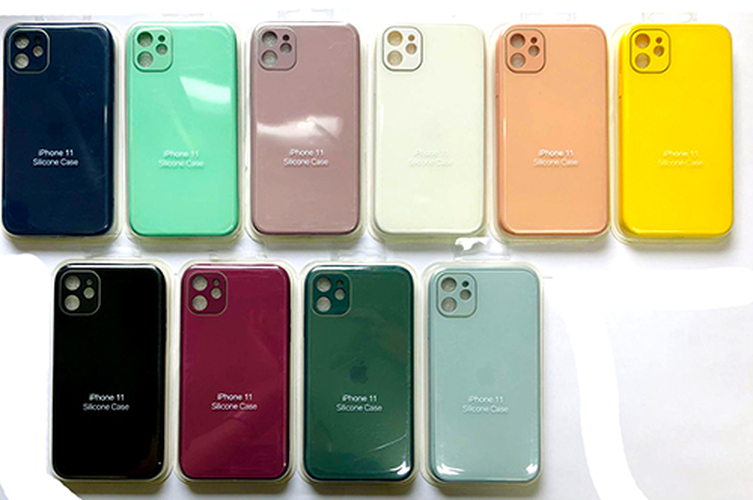 Накладка Apple iPhone 12 пудровый с защитой камеры Silicone Case Full без лого